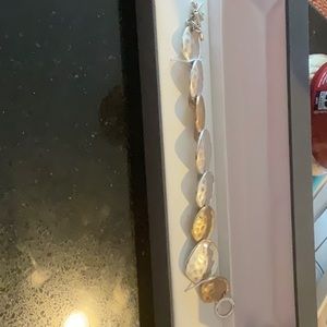silver and gold J Jill bracelet